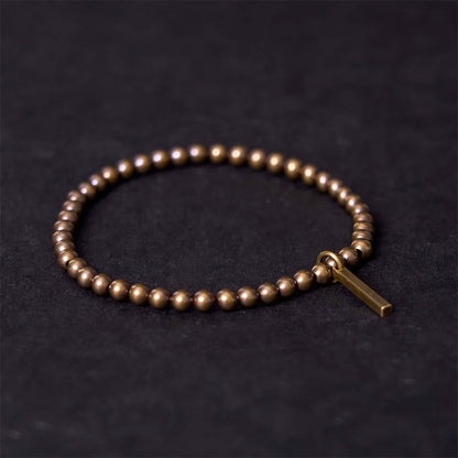 Buddhist Blessing Pure Copper Brass Beads Self Care Healing Bracelet