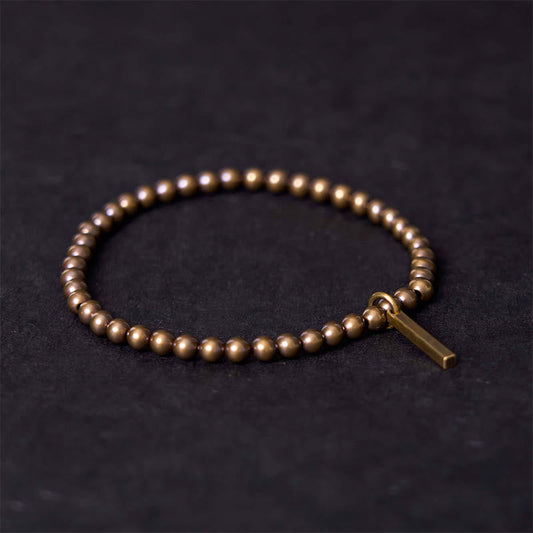 Buddhist Blessing Pure Copper Brass Beads Self Care Healing Bracelet