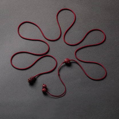 Buddhist Blessing Natural Cinnabar Chinese Zodiac Gourd Calm Blessing Red String Belly Chain