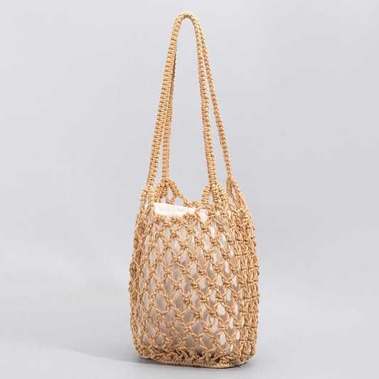 Buddhist Blessing Hand-woven Cotton Thread Shoulder Bag Handbags
