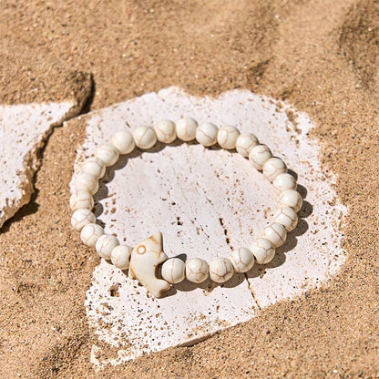 Buddhist Blessing Natural Various Stones Dolphin Spiritual Balance Bracelet