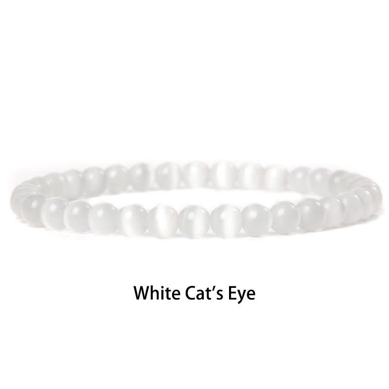 Buddhist Blessing 6mm Various Stone Crystal Black Glitter Stone Red Tiger Eye Beads Protection Bracelet