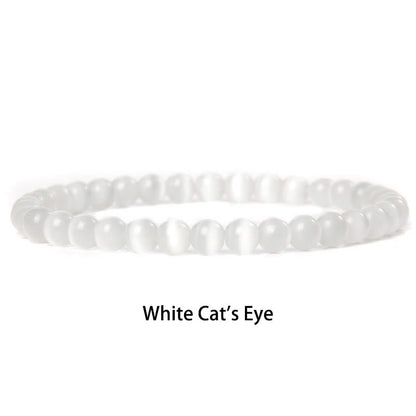 Buddhist Blessing 6mm Various Stone Crystal Black Glitter Stone Red Tiger Eye Beads Protection Bracelet