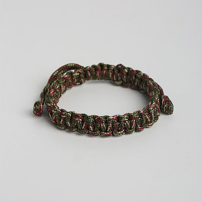 Buddhist Blessing Handmade Colorful Rope Braided Bracelet