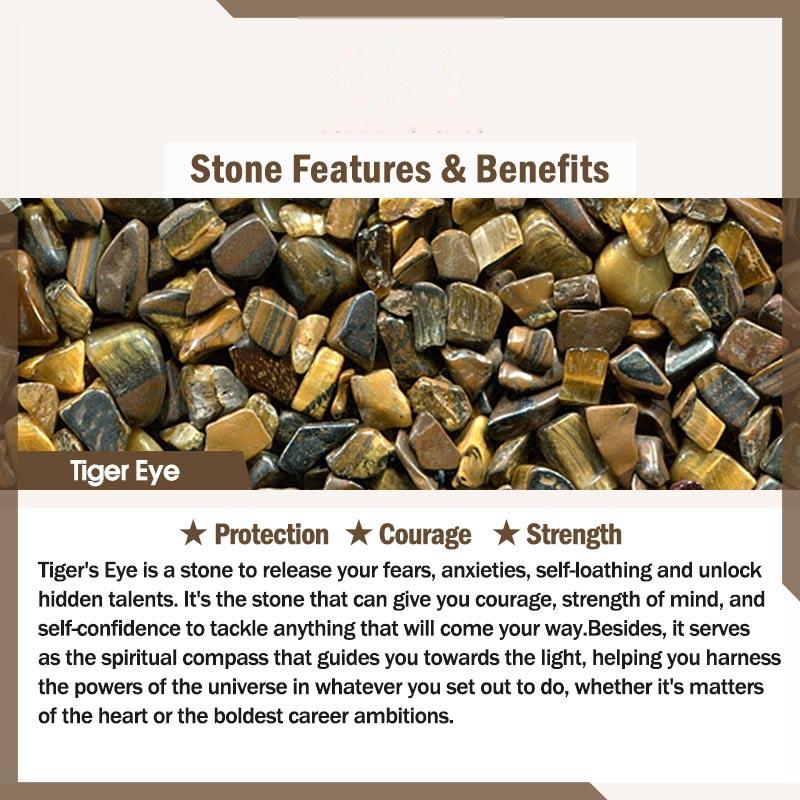 Buddhist Blessing Tiger Eye Stone Courage Willpower Multi-layer Leather Bracelet