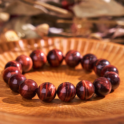 Buddhist Blessing Natural Tiger Eye Healing Bead Bracelet