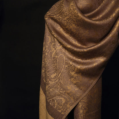 Buddhist Blessing Tibetan Cashew Jacquard Tassels Shawl Spring Fall Winter Warm Cozy Scarf Wrap