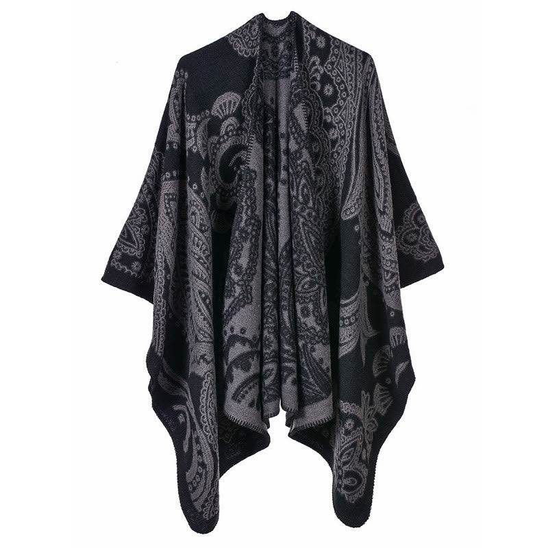 Buddhist Blessing Tibetan Cashew Flower Shawl Fall Winter Cozy Scarf Wrap