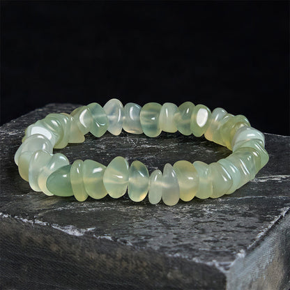 Buddhist Blessing Natural Peridot Irregular Blocks Peace Bracelet