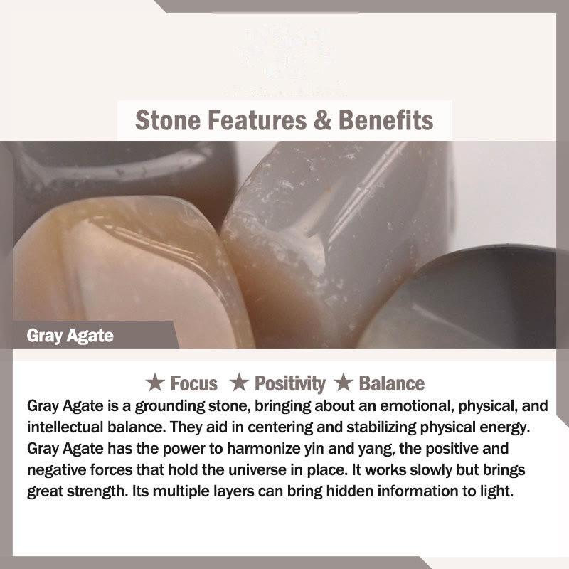Buddhist Blessing Natural Agate Stone Shark Wisdom Bracelet