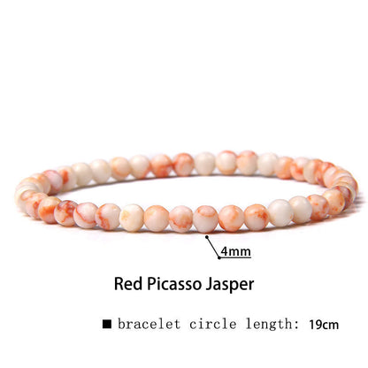Buddhist Blessing 4mm Various Stone Crystal Mini Beads Healing Bracelet