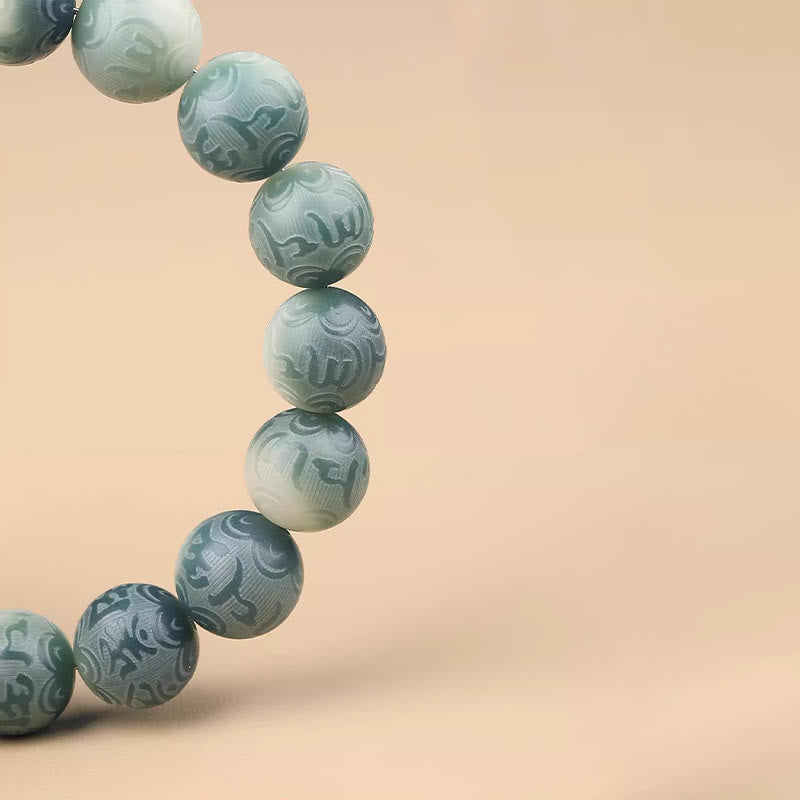 Buddhist Blessing Chinese Zodiac Natal Buddhist Blessing Bodhi Seed Om Mani Padme Hum Engraved Wisdom Bracelet