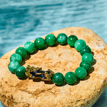 Buddhist Blessing FengShui PiXiu Jade Protection Bracelet