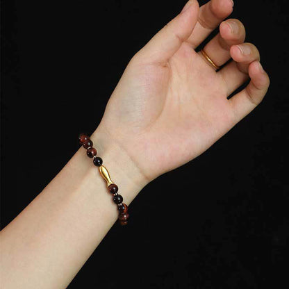 Buddhist Blessing Tiger Eye Koi Fish Courage Bracelet