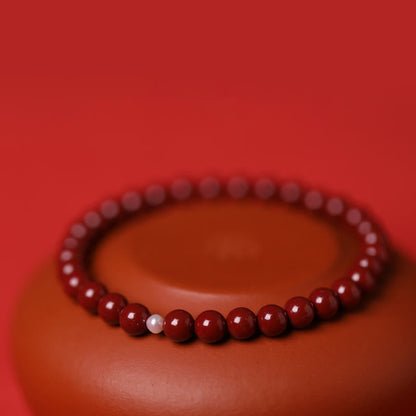 Buddhist Blessing Gourd Pearl Cinnabar Blessing Beads Bracelet