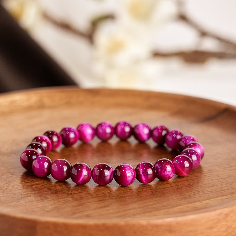 Buddhist Blessing Red Tiger Eye Calm Bracelet