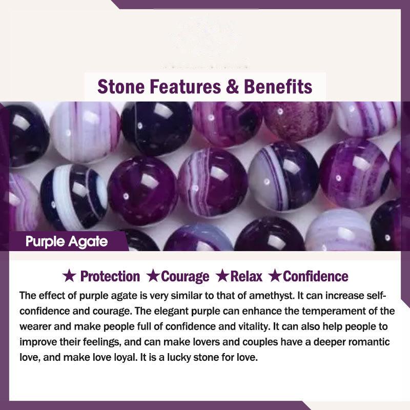 Buddhist Blessing Round Green Aventurine Black Onyx Hematite Agate Rose Quartz Stone Balance Leather Magnetic Buckle Bracelet