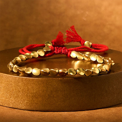 Buddhist Blessing Tibetan Copper Beads Healing Luck Bracelet