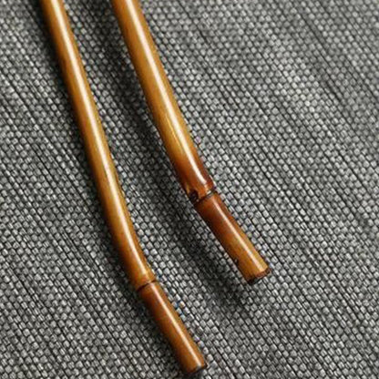 Buddhist Blessing Chinese Style Handmade Bamboo Woven Round Oval Banana Shape Long Handle Fan