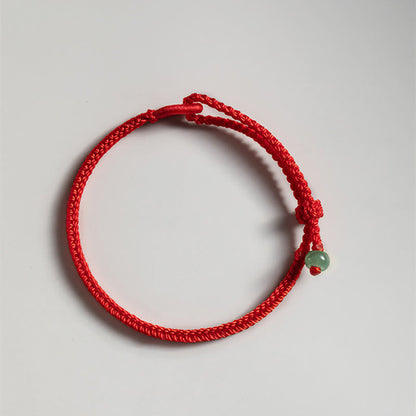 Buddhist Blessing Red String Jade Connection Bracelet