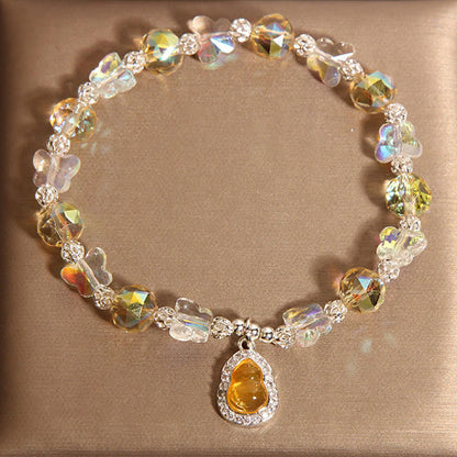 Buddhist Blessing Butterfly Gourd Amethyst Citrine Labradorite Balance Bracelet