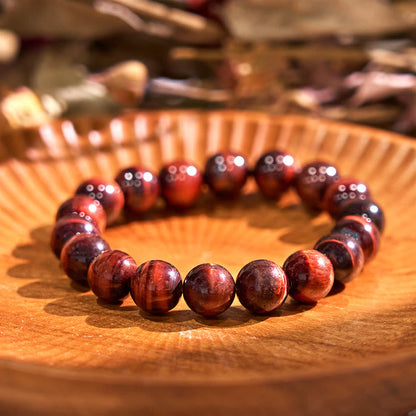 Buddhist Blessing Natural Tiger Eye Healing Bead Bracelet