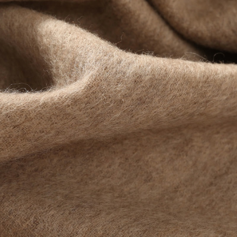 Buddhist Blessing Wool Shawl Weiyang Flower Embroidery Tassel Winter Cozy Travel Scarf Wrap