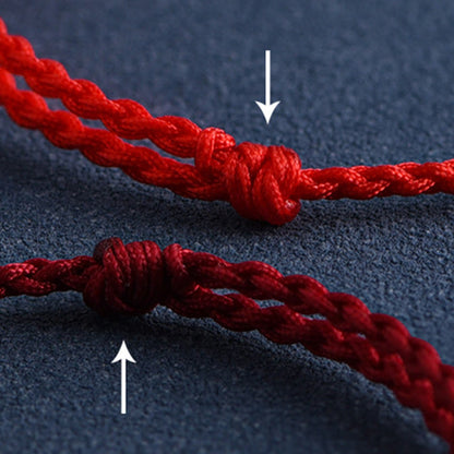 Buddhist Blessing Natural Peach Wood Bead Ward Off Evil Spirits Braided Bracelet