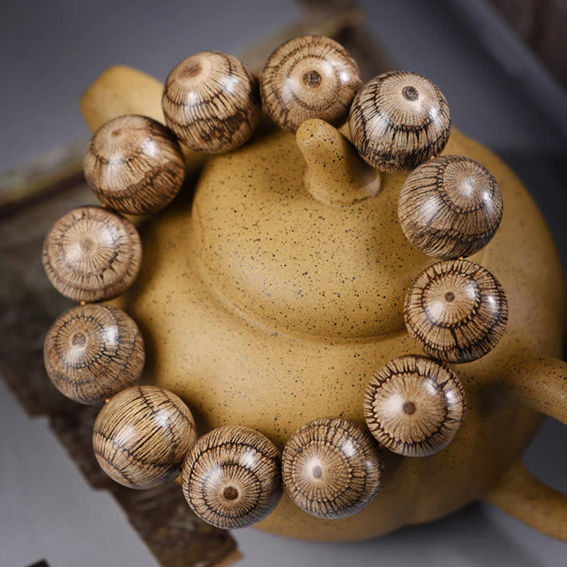 Buddhist Blessing Gnetum Wood Beads Protection Bracelet