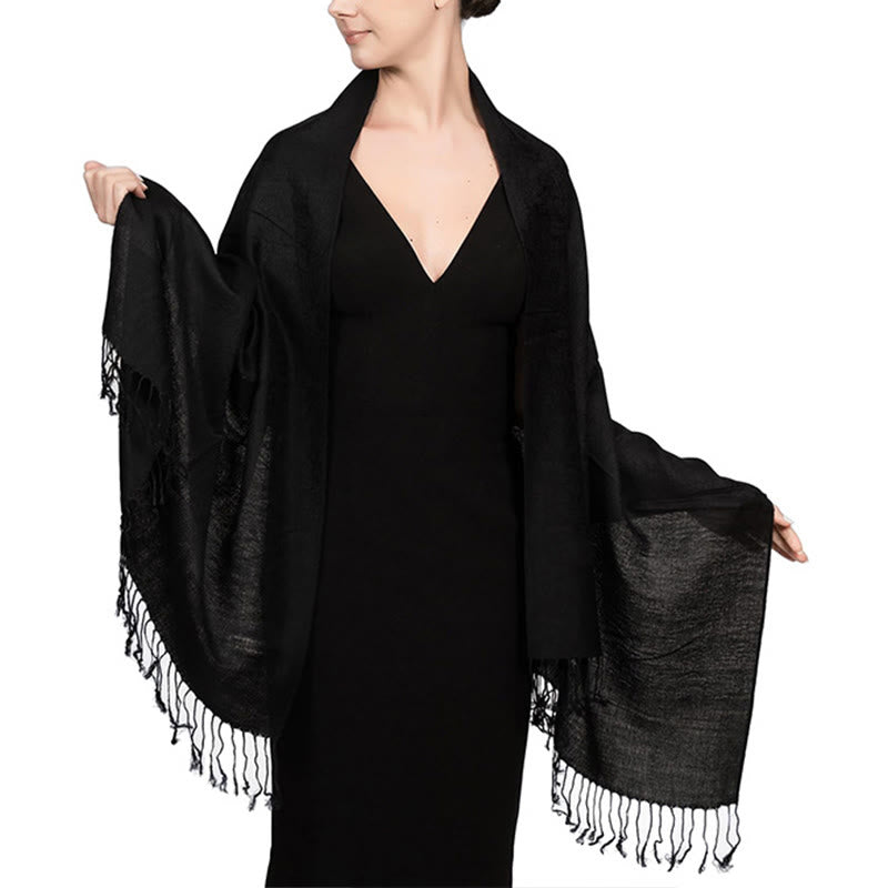 Buddhist Blessing Tibetan Cashew Jacquard Tassels Shawl Spring Fall Winter Warm Cozy Scarf Wrap