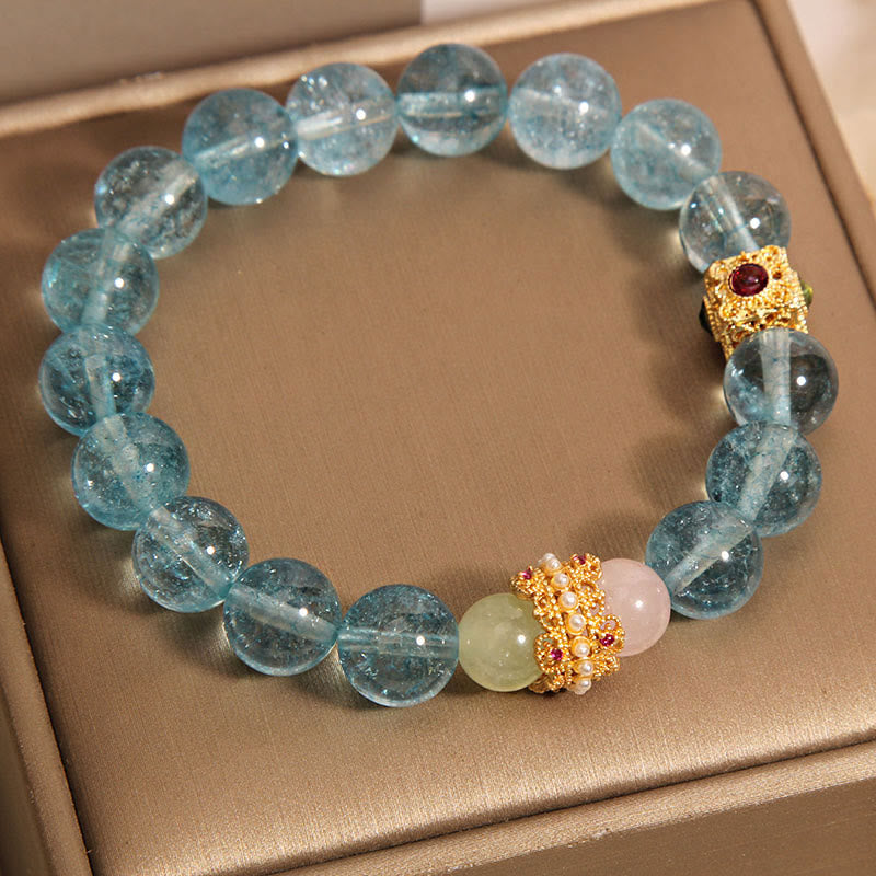 Buddhist Blessing Natural Kyanite Healing Communication Bracelet