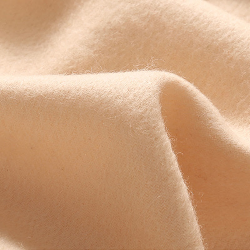 Buddhist Blessing Wool Shawl Red Flower Silver Leaves Embroidery Tassel Winter Cozy Travel Scarf Wrap