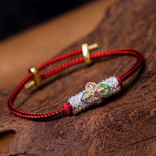 Buddhist Blessing Copper Luck Red String Bracelet