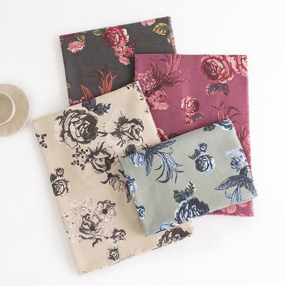 Buddhist Blessing Tibetan Shawl Garden Style Rose Flower Print Fall Winter Soft Warm Scarf Wrap