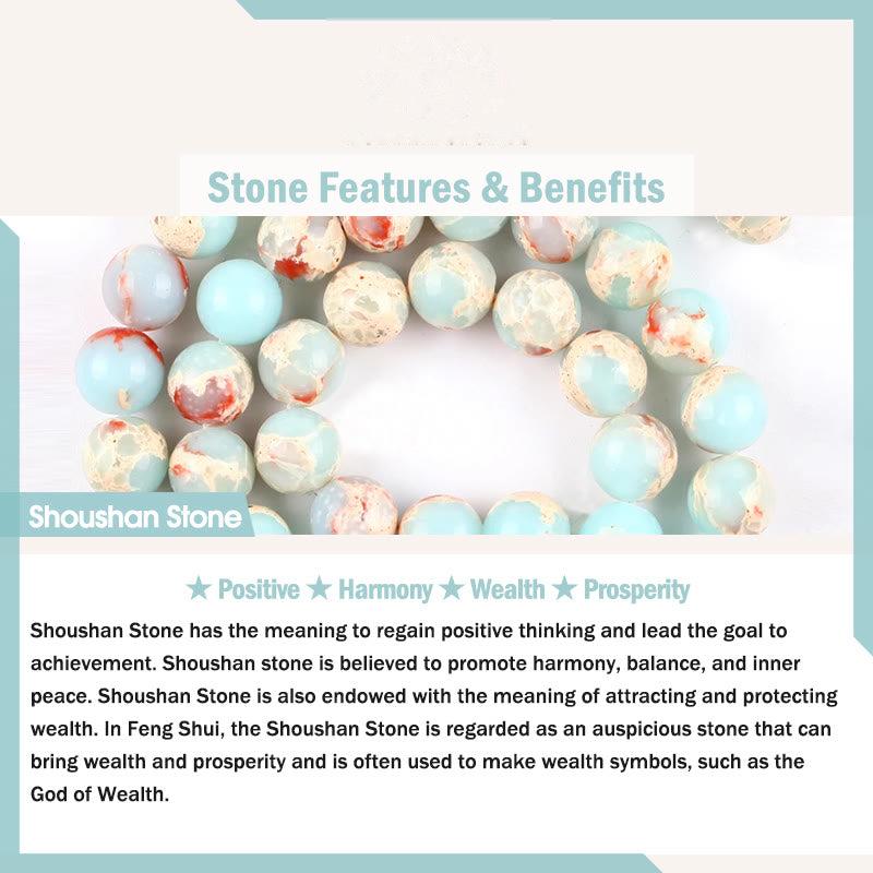 Buddhist Blessing Shoushan Stone Red Agate Prosperity Bracelet