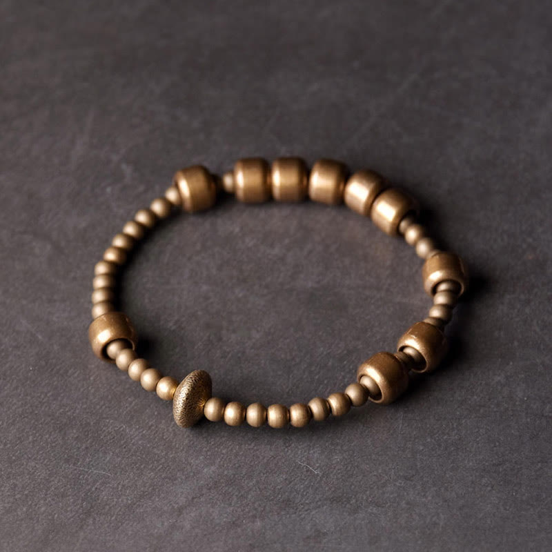Buddhist Blessing Vintage Copper Brass Blance Wealth Bracelet