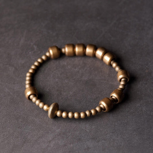 Buddhist Blessing Vintage Copper Brass Blance Wealth Bracelet