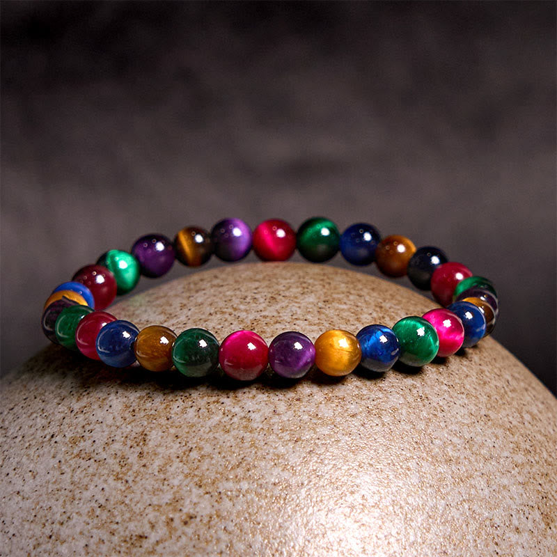 Buddhist Blessing Tiger Eye Resolve Courage Bracelet