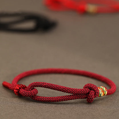 Buddhist Blessing Red String 925 Sterling Silver 999 Sterling Silver Coin Luck Bracelet