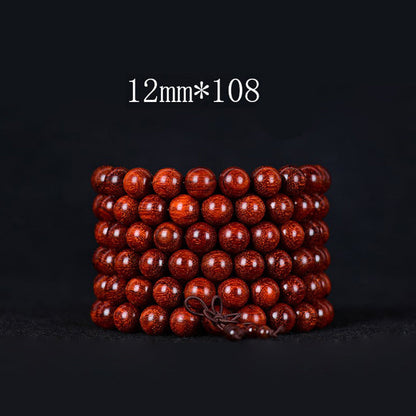 Buddhist Blessing Tibetan Small Leaf Red Sandalwood Balance Bracelet