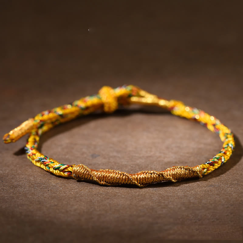 Buddhist Blessing Handmade Chinese Zodiac Natal Buddhist Blessing Luck Strength Braided Rope Bracelet