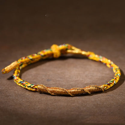 Buddhist Blessing Handmade Chinese Zodiac Natal Buddhist Blessing Luck Strength Braided Rope Bracelet