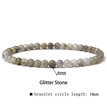 Buddhist Blessing 4mm Various Stone Crystal Mini Beads Healing Bracelet