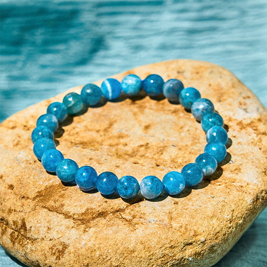 Buddhist Blessing  Stone Apatite Motivation Bracelet