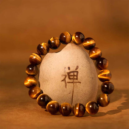 Buddhist Blessing Tiger Eye Strength Bracelet