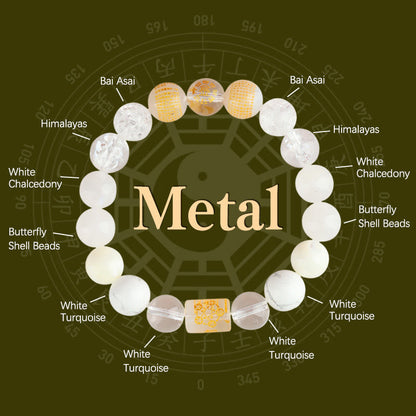 Buddhist Blessing Five Elements God Of Wealth Various Crystal Agate Wealth Luck Bracelet