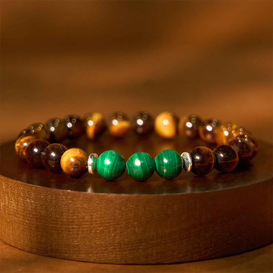 Buddhist Blessing Tiger Eye Green Tiger Eye Courage Bracelet