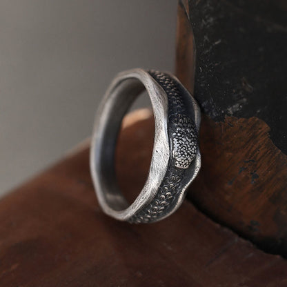 Buddhist Blessing 999 Sterling Silver Snake-shaped Year Of The Snake Protection Ring