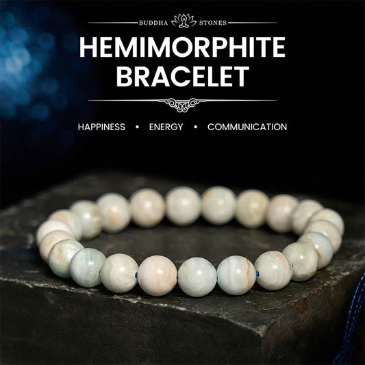 Buddhist Blessing Hemimorphite Calm Energy Bracelet