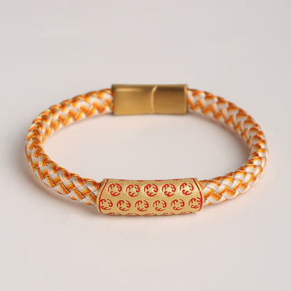Buddhist Blessing Tibetan Hot Wheels Various Colors Rope Diamond Knot Luck Buckle Bracelet